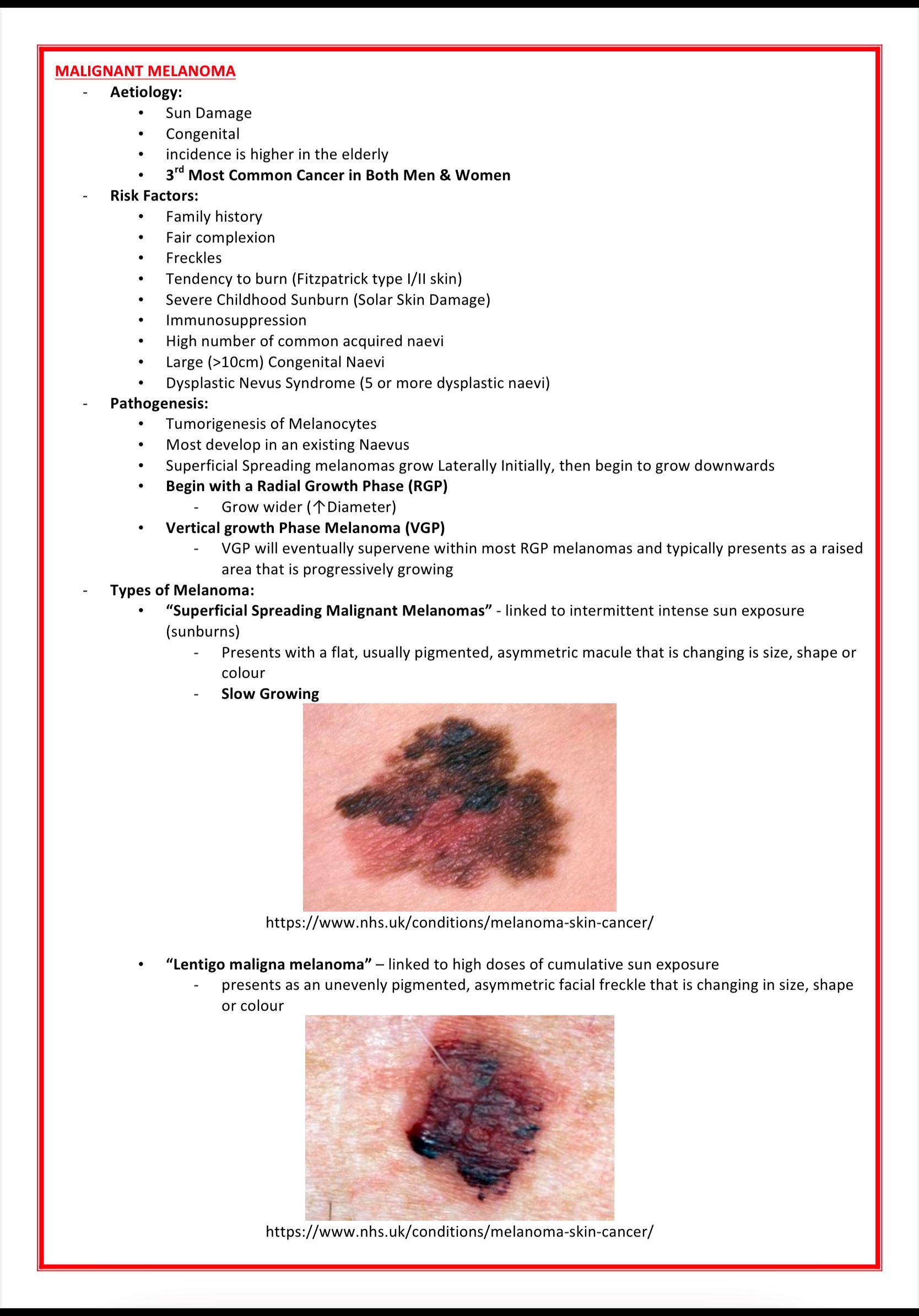 Dermatology Notes MedStudentNotes
