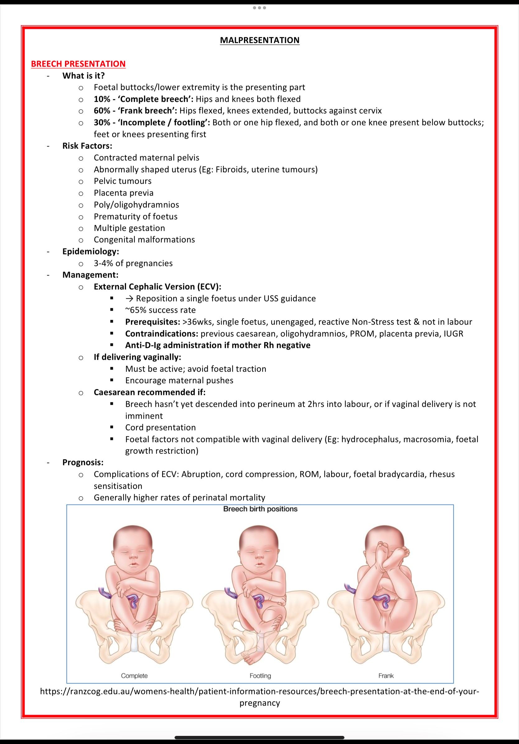 Obstetrics Notes MedStudentNotes